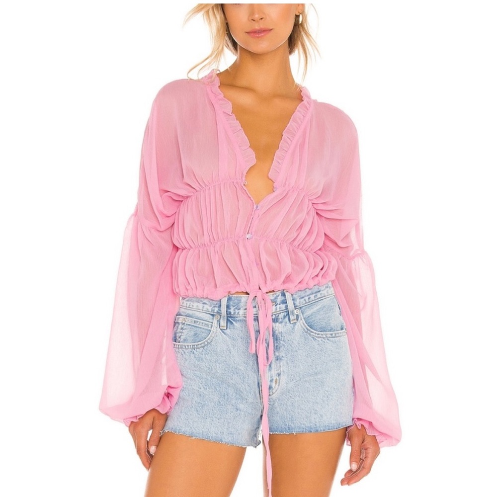 Sheer Pink Revolve blouse